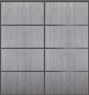 Custom Sliding Black Aluminum Doors - Style 04 - 2 doors  - Light Gray - Doors and Beyond