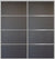 Custom Sliding Aluminum Doors - Style 04 - 2 doors  - Japan Oak