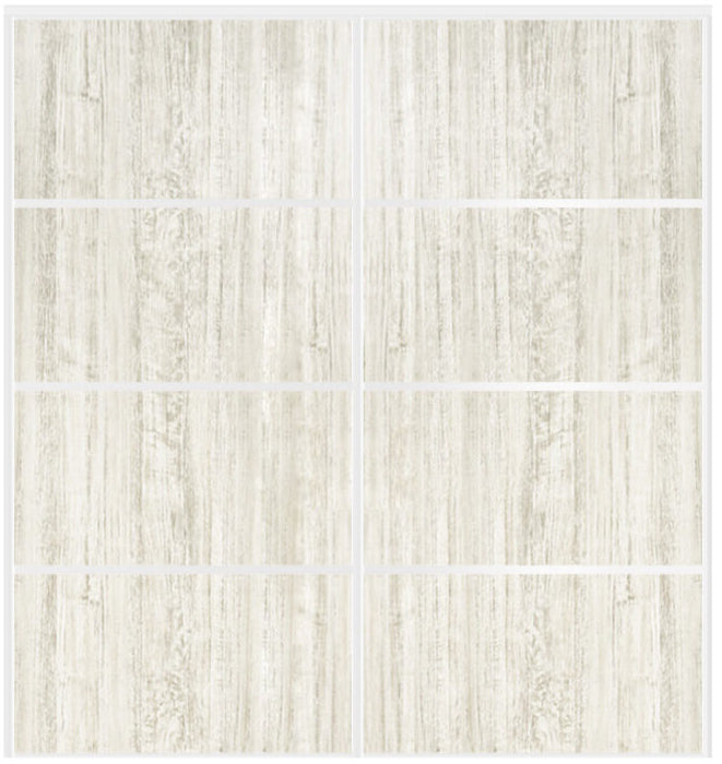 Custom Sliding White Aluminum Doors - Style 04 - 2 doors  - Light Aloe Wood