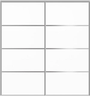 Custom Sliding Aluminum Doors - Style 04 - 2 doors - Soft White - Doors and Beyond