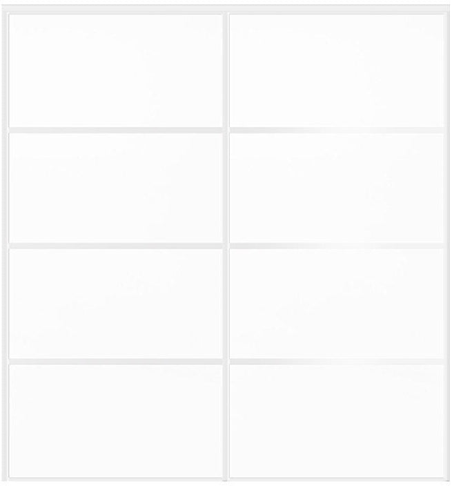 Custom Sliding White Aluminum Doors - Style 04 - 2 doors  - Soft White - Doors and Beyond