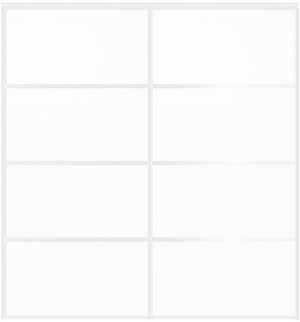 Custom Sliding White Aluminum Doors - Style 04 - 2 doors  - Soft White - Doors and Beyond