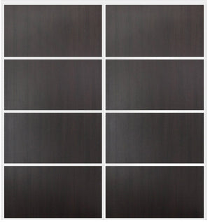 Custom Sliding White Aluminum Doors - Style 04 - 2 doors - Premium Wenge - Doors and Beyond
