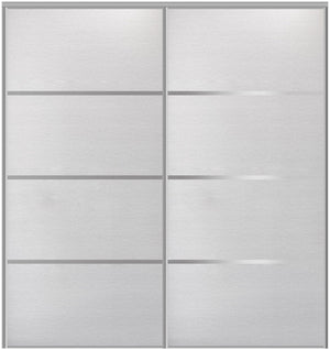 Custom Sliding Aluminum Doors - Style 04 - 2 doors  - White Wenge - Doors and Beyond