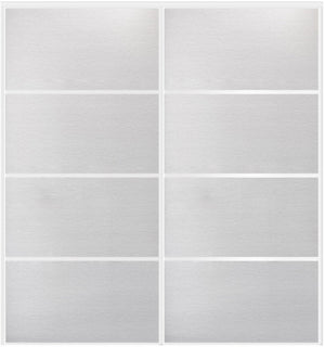 Custom Sliding White Aluminum Doors - Style 04 - 2 doors - White Wenge - Doors and Beyond
