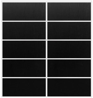 Custom Sliding White Aluminum Doors - Style 05 - 2 doors  - Black Ash - Doors and Beyond