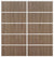 Custom Sliding White Aluminum Doors - Style 05 - 2 doors  - Dark Aloe Wood