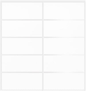 Custom Sliding White Aluminum Doors - Style 05 - 2 doors  - Soft White - Doors and Beyond