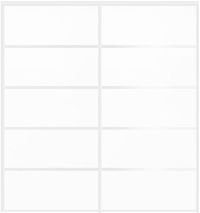 Custom Sliding White Aluminum Doors - Style 05 - 2 doors  - Soft White - Doors and Beyond