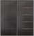 Custom Sliding Black Aluminum Doors - Style 05 - 2 doors  - Premium Wenge
