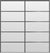 Custom Sliding Black Aluminum Doors - Style 05 - 2 doors  - White Drawing