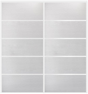 Custom Sliding White Aluminum Doors - Style 05 - 2 doors - White Wenge - Doors and Beyond