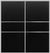 Custom Sliding Aluminum Doors - Style 06 - 2 doors  - Black Ash - Doors and Beyond