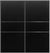 Custom Sliding Black Aluminum Doors - Style 06 - 2 doors  - Black Ash
