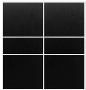 Custom Sliding White Aluminum Doors - Style 06 - 2 doors  - Black Ash - Doors and Beyond