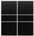 Custom Sliding White Aluminum Doors - Style 06 - 2 doors  - Black Ash