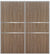 Custom Sliding Aluminum Doors - Style 06 - 2 doors  - Dark Aloe Wood