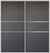 Custom Sliding Aluminum Doors - Style 06 - 2 doors  - Japan Oak