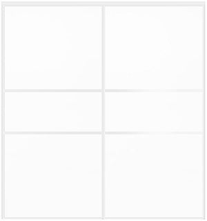 Custom Sliding White Aluminum Doors - Style 06 - 2 doors  - Soft White - Doors and Beyond