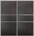 Custom Sliding Aluminum Doors - Style 06 - 2 doors  - Premium Wenge