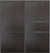 Custom Sliding Black Aluminum Doors - Style 06 - 2 doors  - Premium Wenge