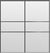 Custom Sliding Black Aluminum Doors - Style 06 - 2 doors  - White Drawing