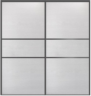 Custom Sliding Black Aluminum Doors - Style 06 - 2 doors - White Wenge - Doors and Beyond