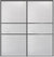 Custom Sliding Black Aluminum Doors - Style 06 - 2 doors  - White Wenge