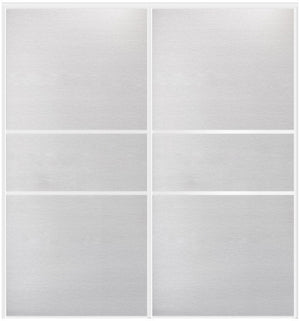 Custom Sliding White Aluminum Doors - Style 06 - 2 doors - White Wenge - Doors and Beyond