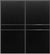 Custom Sliding Black Aluminum Doors - Style 07 - 2 doors  - Black Ash