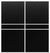 Custom Sliding White Aluminum Doors - Style 07 - 2 doors  - Black Ash