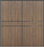 Custom Sliding Black Aluminum Doors - Style 07 - 2 doors  - Dark Aloe Wood