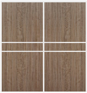 Custom Sliding White Aluminum Doors - Style 07 - 2 doors - Dark Aloe Wood - Doors and Beyond
