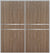 Custom Sliding Aluminum Doors - Style 07 - 2 doors  - Dark Aloe Wood