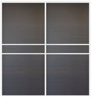Custom Sliding White Aluminum Doors - Style 07 - 2 doors  - Japan Oak - Doors and Beyond