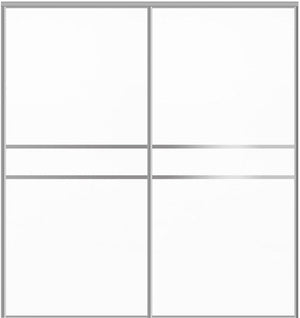 Custom Sliding Aluminum Doors - Style 07 - 2 doors - Soft White - Doors and Beyond