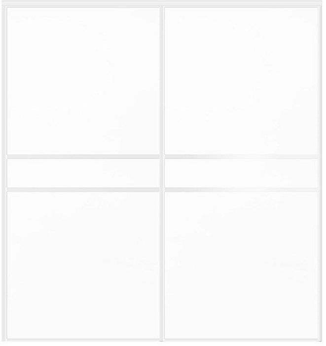 Custom Sliding White Aluminum Doors - Style 07 - 2 doors  - Soft White - Doors and Beyond