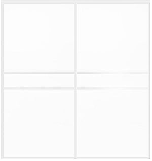 Custom Sliding White Aluminum Doors - Style 07 - 2 doors  - Soft White - Doors and Beyond