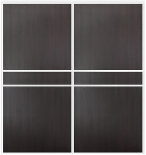 Custom Sliding White Aluminum Doors - Style 07 - 2 doors - Premium Wenge - Doors and Beyond