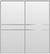Custom Sliding Aluminum Doors - Style 07 - 2 doors  - White Drawing