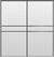 Custom Sliding Black Aluminum Doors - Style 07 - 2 doors  - White Drawing