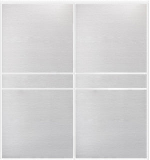 Custom Sliding White Aluminum Doors - Style 07 - 2 doors - White Wenge - Doors and Beyond