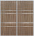 Custom Sliding Aluminum Doors - Style 08 - 2 doors  - Dark Aloe Wood