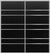 Custom Sliding Aluminum Doors - Style 09 - 2 doors  - Black Ash