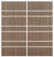 Custom Sliding White Aluminum Doors - Style 09 - 2 doors  - Dark Aloe Wood