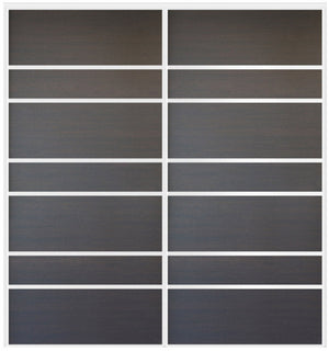 Custom Sliding White Aluminum Doors - Style 09 - 2 doors  - Japan Oak - Doors and Beyond