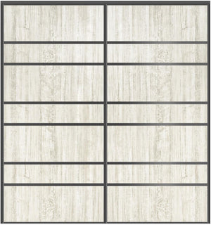 Custom Sliding Black Aluminum Doors - Style 09 - 2 doors - Light Aloe Wood - Doors and Beyond
