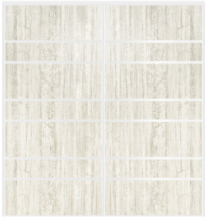 Custom Sliding White Aluminum Doors - Style 09 - 2 doors - Light Aloe Wood - Doors and Beyond