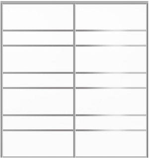 Custom Sliding Aluminum Doors - Style 09 - 2 doors - Soft White - Doors and Beyond