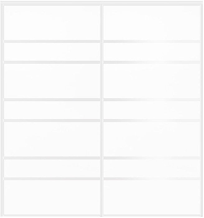 Custom Sliding White Aluminum Doors - Style 09 - 2 doors  - Soft White - Doors and Beyond
